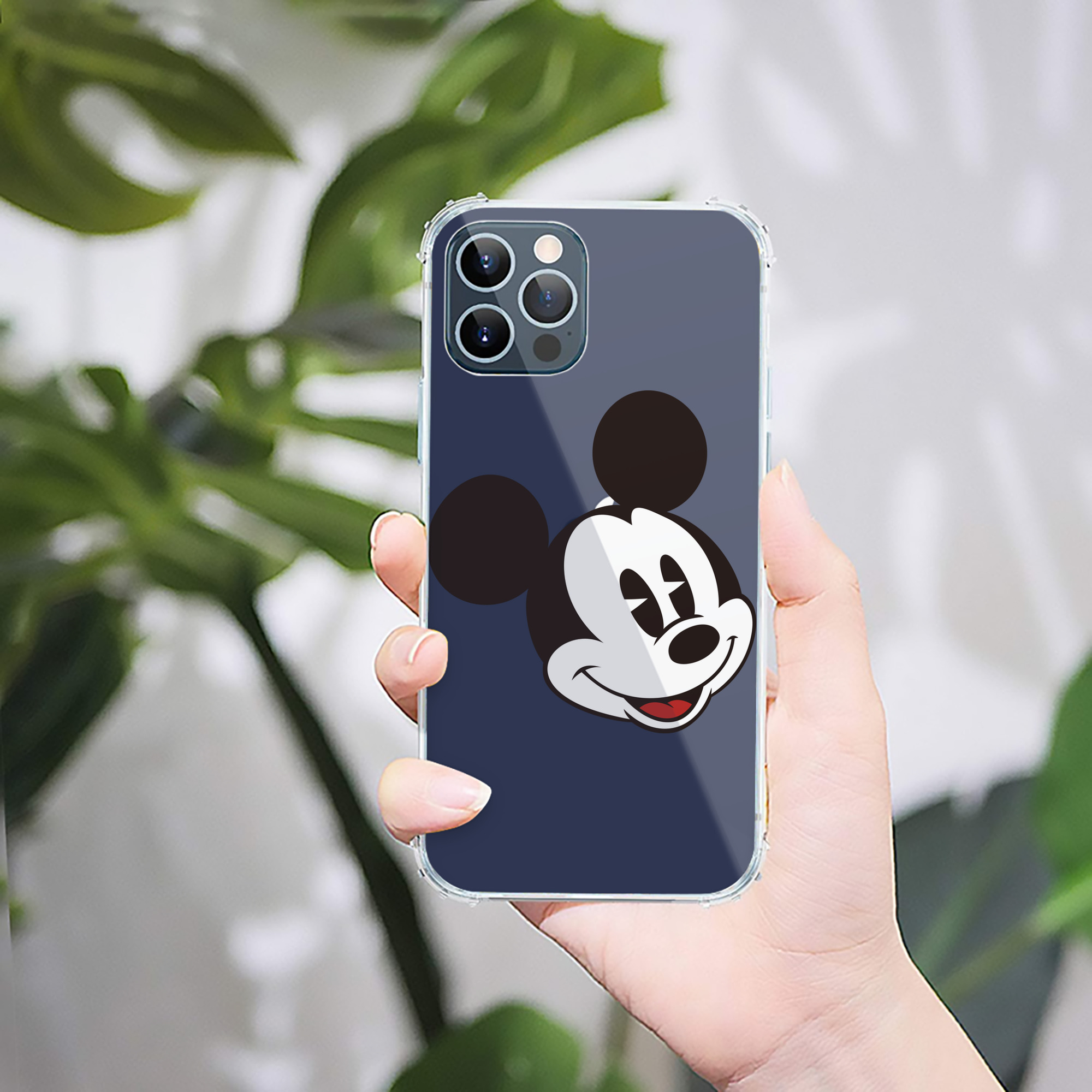（画像用） ミッキーマウス Mickey Mouse 【iPhone 12シリーズ対応】透明スマホケース（クリアソフトケース）